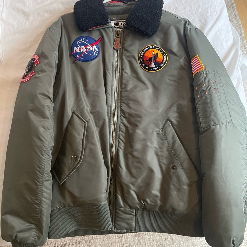 Alpha Industries Green NASA Bomber Jacket